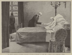 Poslední setkání císaře Viléma s princem Bismarkem, 8. března 1888 (rytina) od French School