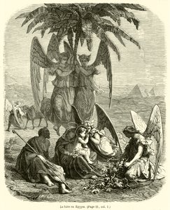Útěk do Egypta (rytina) od French School