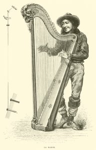 La harpe (rytina) od French School