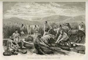La peche des leeches, kresba Sahiba, k ilustraci příběhu Henri Belle: Voyage en Greece od French School