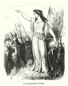 La prophetesse Velleda (rytina) od French School