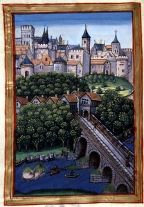 La ville de Lyon - v „“Římský de Palamus, příběh o lvu““ od Simphorian-Champier od French School