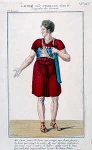 Lafon v roli Horace v tragédii Horacespiece od Corneille (1640). Rytina 19. století. Paříž, Francouzská komedie. od French School