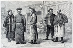Lamové a Mongolové z Ala-Chanu - v „“Le Tour du Monde“, 2. sem. 1887 od French School