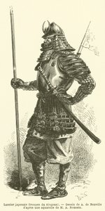 Japonský Lancer, jednotky Siogun (rytina) od French School