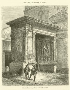 The Arch of the Changers, v Římě (rytina) od French School