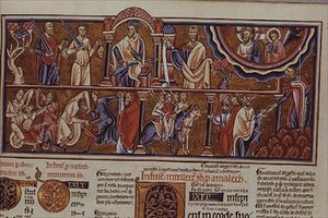 Lat 8846 f.2 Scéna masakru, z Hebraica Romana Gallica od French School