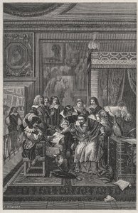 Umírající kardinál de Richelieu Litografie od Charlese Motte (1785-1836) v „Les Hommes Celebres de la France“ od Louise Dumase 1889 od French School