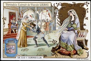 Le Cid de Pierre Corneille (1606 - 1684), chromolitografie Liebig, sd. 19. století od French School