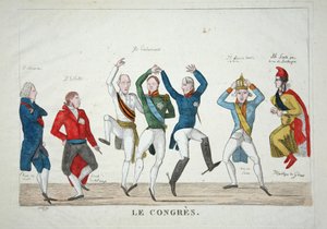 Le Congres, hospoda. 1814 (ručně kolorovaná rytina) od French School