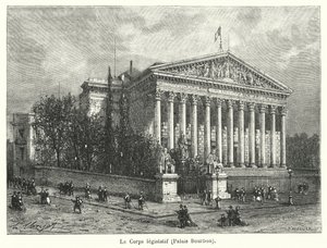 Zákonodárný orgán, Palais Bourbon (rytina) od French School