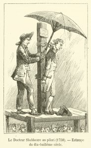 Le Docteur Shebbeare au pilori, 1758, Estampe du dix-huitieme siecle od French School