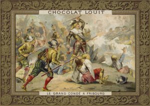 Le Grand Conde v bitvě u Freiburgu, 1644 od French School
