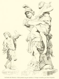 Zahrada Tuileries, Aeneas nesoucí svého otce Anchise (rytina) od French School