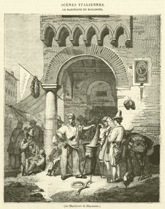 Le Marchand de Macaroni (rytina) od French School