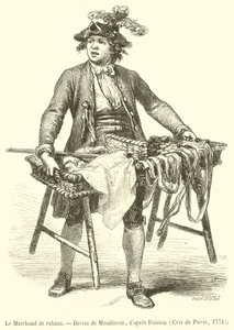 The Ribbon Merchant (rytina) od French School