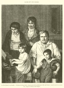 Otec Gerard a jeho rodina (rytina) od French School