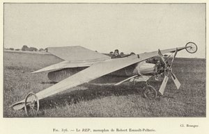 Le REP, jednoplošník od Robert Esnault-Pelterie (rytina) od French School