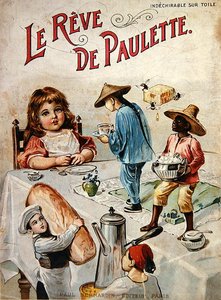 Le Reve de Paulette", cca 1900 (barevná litografie) od French School