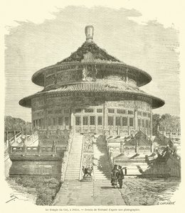 Chrám nebes, v Pekingu (rytina) od French School