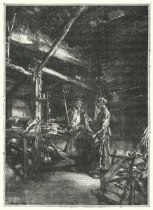 Weaver (rytina) od French School