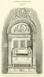 Hrob Leonarda Bruniho (rytina) od French School
