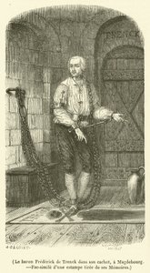 Baron Frédéric de Trenck ve svém žaláři v Magdeburgu (rytina) od French School