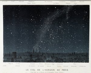 Sky of the Paris Skyline o zimním slunovratu – v „“Le Ciel”” od Amédée Guillemin, Paříž od French School