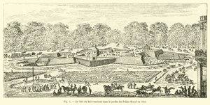 Fort du Roi postavený v zahradě Palais-Royal v roce 1651 od French School