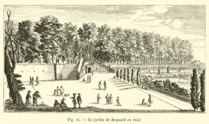 Regnardova zahrada v roce 1650 od French School