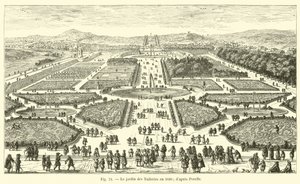 Tuileries Garden v roce 1680; po Perelle od French School