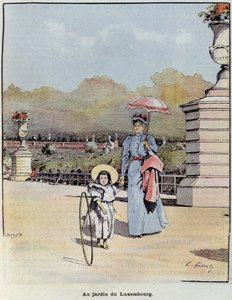 Le jardin du Luxembourg - v „Ilustrovaném malém Francouzovi“ z 21.7.1900. od French School