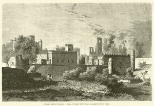 Le palais imperial a Gondar (rytina) od French School