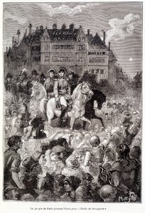 Pařížané si berou Venuši za "Bonapartovu hvězdu" - in "Les terres du ciel" Camille Flammarion, ed. Marpon  Flammarion, Paris od French School
