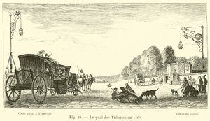 Quai des Tuileries v roce 1760 od French School