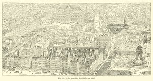 Okres Halles v roce 1849 od French School