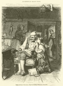 Návrat švýcarského vojáka (rytina) od French School