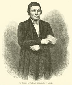 Reverend Lewis Krapf, misionář v Africe (rytina) od French School