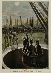 Leaving for the Moon, from the Earth to the Moon od Julese Verna (1828-1905), publikoval v roce 1865 od French School