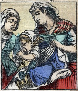 Lemuel Gulliver v Payx des Gants de Brobdingnag. Ilustrace pro „“ Gulliver
