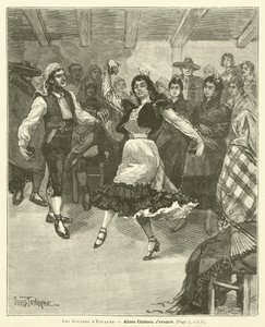 Gitanos ze Španělska (rytina) od French School