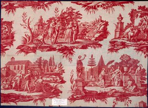 Les Saisons z The Mayoux Collection, 3. čtvrtina 18. století, bavlna s potiskem mědi od French School