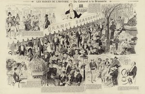 Okraje historie, od kabaretu po brasserie (rytina) od French School
