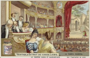 Liebig karta s moderním divadlem od French School