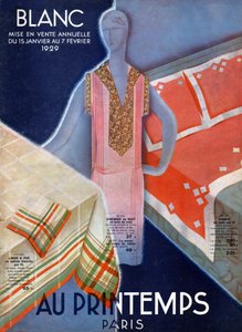 Prádlo. 1929 (rytina) od French School