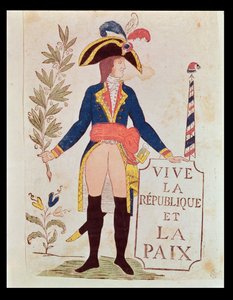 Ať žije republika a mír, kolem 1795-99 (barevná dřevorytina) od French School