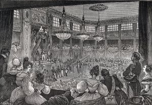 Louis-Philippe I. složil přísahu jako král před Poslaneckou sněmovnou, 9. srpna 1830 – Revoluce roku 1830: „“ Král Ludvík Filip I. (1773-1850) přísahal, že bude udržovat Chartu z roku 1830 za přítomnosti komor znovu sjednocených v provizorní sál Pa od French School