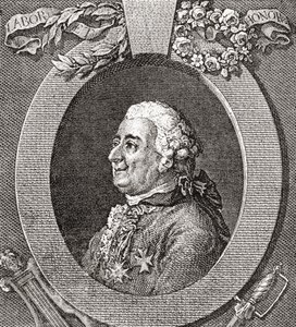 Louis-Élisabeth de la Vergne, hrabě de Tressan, 1705-1783. Francouzský voják, lékař, vědec, medievalista a spisovatel. Z knihy Les Heures Libres vydané v roce 1908. od French School