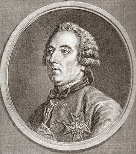 Louis César de La Baume Le Blanc, vévoda de Vaujours, vévoda de La Vallière, 1708 1780. Francouzský šlechtic, bibliofil a voják. Z Les Heures Libres vydané v roce 1908. od French School