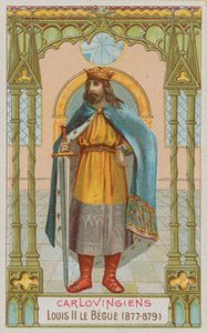 Ludvík II., karolínský král Francie v letech 877-879 od French School